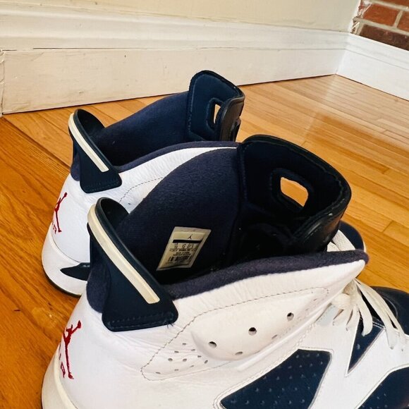 Jordan Retro 6 V1 Retro Olympic 2012 White Blue Size 13 Sneakers 38464-130 - Picture 13 of 13